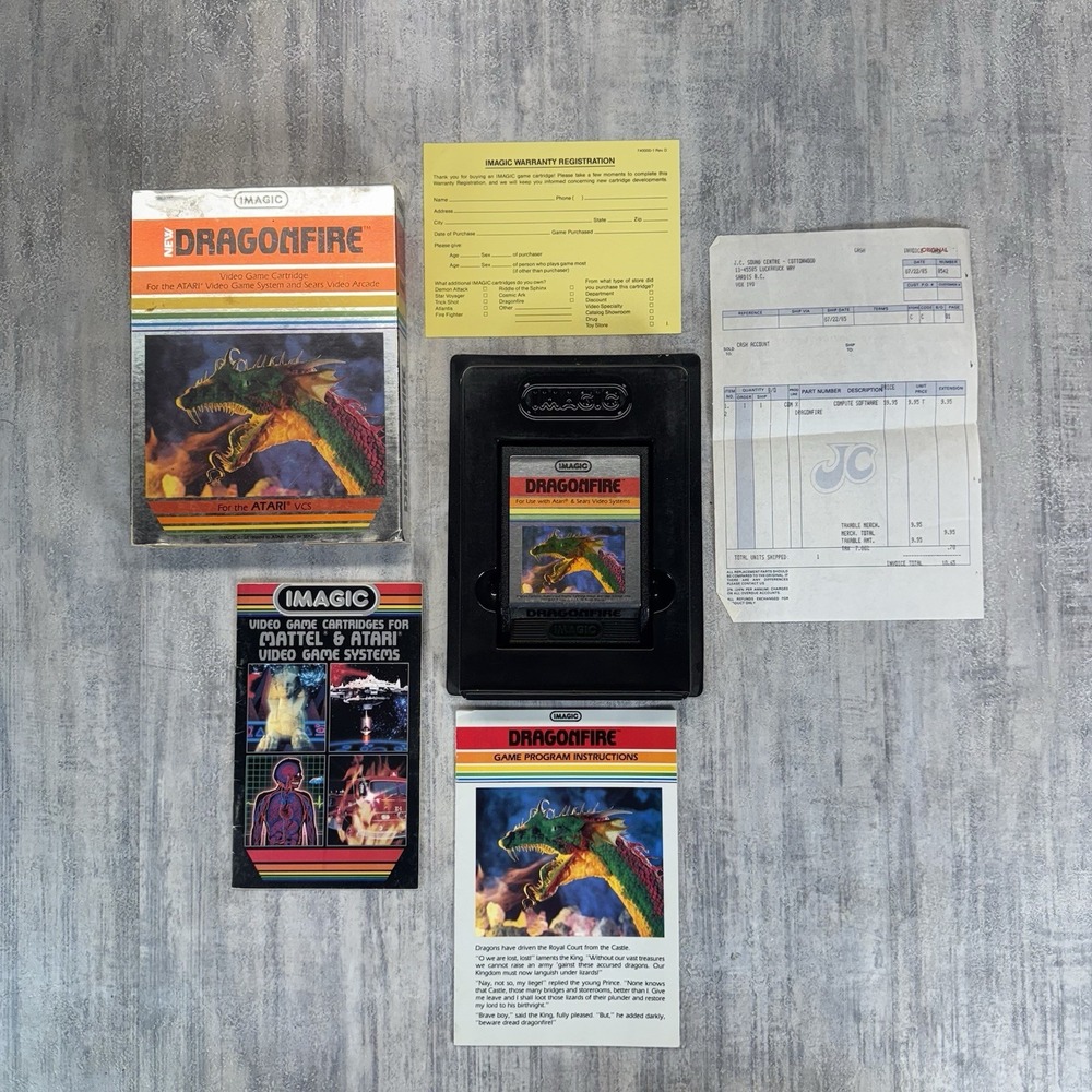 Dragonfire (Atari 2600) Complete In Box CIB